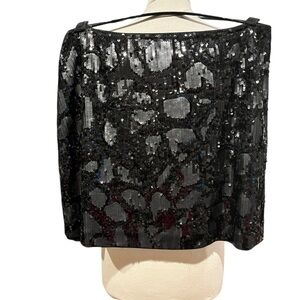 DKNY sequin mini skirt black on black
